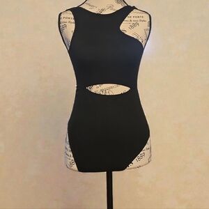 Colsie‎ Black Cutout Bodysuit